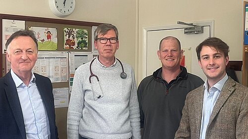 Andrew George MP and Cllr Glyn Preston meeting with Llanidloes GP Practice