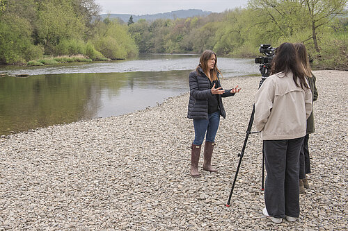 Jane Dodds in front of the River Wye